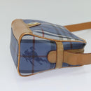 Burberrys Nova Check Shoulder Bag PVC Leather Blue Auth 112994-4
