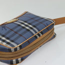 Burberrys Nova Check Shoulder Bag PVC Leather Blue Auth 112994-6