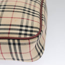 BURBERRY Nova Check Shoulder Bag Canvas Beige Red Auth 112999-11