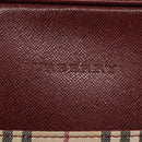 BURBERRY Nova Check Shoulder Bag Canvas Beige Red Auth 112999-15