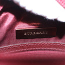 BURBERRY Nova Check Shoulder Bag Canvas Beige Red Auth 112999-17