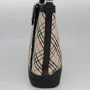 BURBERRY Nova Check Shoulder Bag Canvas Beige Black Auth 113000-3