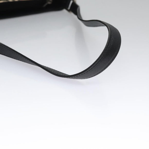 BURBERRY Nova Check Shoulder Bag Canvas Beige Black Auth 113000