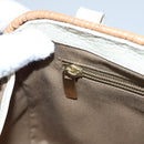 Salvatore Ferragamo Gancini Basket Bag Rattan Leather Brown gold Auth 113007-21