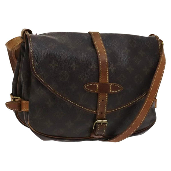 LOUIS VUITTON Monogram Saumur 30 Shoulder Bag M42256 LV Auth 113014