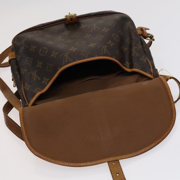 LOUIS VUITTON Monogram Saumur 30 Shoulder Bag M42256 LV Auth 113014