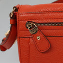 Salvatore Ferragamo Gancini Shoulder Bag Leather Orange Auth 113031-19