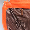 Salvatore Ferragamo Gancini Shoulder Bag Leather Orange Auth 113031-22