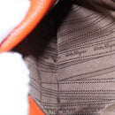 Salvatore Ferragamo Gancini Shoulder Bag Leather Orange Auth 113031-24