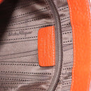 Salvatore Ferragamo Gancini Shoulder Bag Leather Orange Auth 113031-12