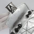 MCM Chain Shoulder Bag Leather Silver Auth 113036-17