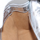 MCM Chain Shoulder Bag Leather Silver Auth 113036-22