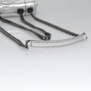 MCM Chain Shoulder Bag Leather Silver Auth 113036-6