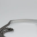 MCM Chain Shoulder Bag Leather Silver Auth 113036-7