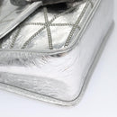 MCM Chain Shoulder Bag Leather Silver Auth 113036-9