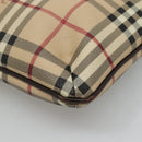 BURBERRY Nova Check Shoulder Bag PVC Leather Beige Auth 113037-15