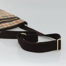 BURBERRY Nova Check Shoulder Bag PVC Leather Beige Auth 113037-7