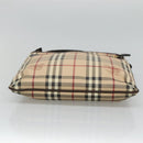 BURBERRY Nova Check Shoulder Bag PVC Leather Beige Auth 113037-5