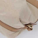 BVLGARI Chandra Shoulder Bag Canvas Beige Auth 113047-17