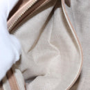 BVLGARI Chandra Shoulder Bag Canvas Beige Auth 113047-22