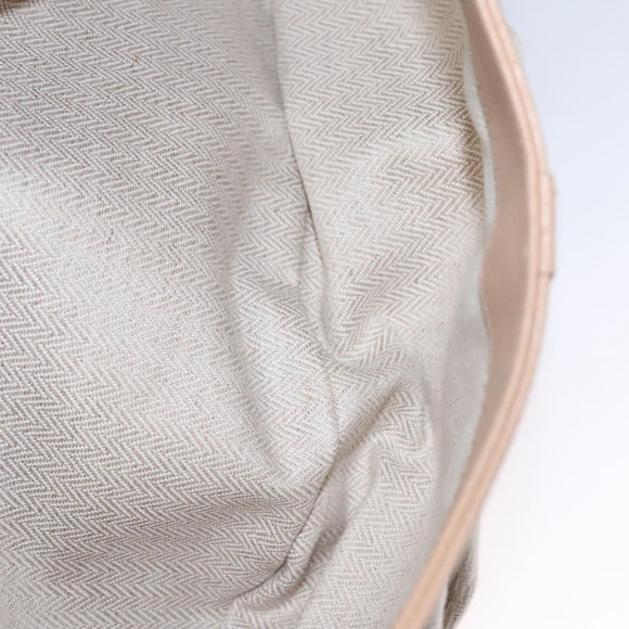 BVLGARI Chandra Shoulder Bag Canvas Beige Auth 113047