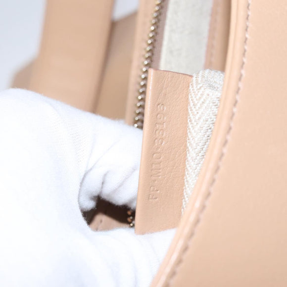 BVLGARI Chandra Shoulder Bag Canvas Beige Auth 113047