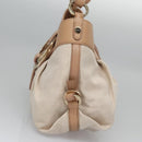 BVLGARI Chandra Shoulder Bag Canvas Beige Auth 113047-3