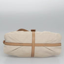 BVLGARI Chandra Shoulder Bag Canvas Beige Auth 113047-5