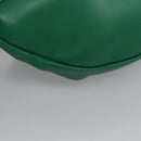 BOTTEGA VENETA Chain Shoulder Bag Leather Green Silver Auth 113050M-16