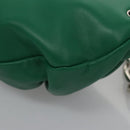 BOTTEGA VENETA Chain Shoulder Bag Leather Green Silver Auth 113050M-9