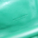 BOTTEGA VENETA Chain Shoulder Bag Leather Green Silver Auth 113050M-17