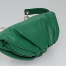 BOTTEGA VENETA Chain Shoulder Bag Leather Green Silver Auth 113050M-6