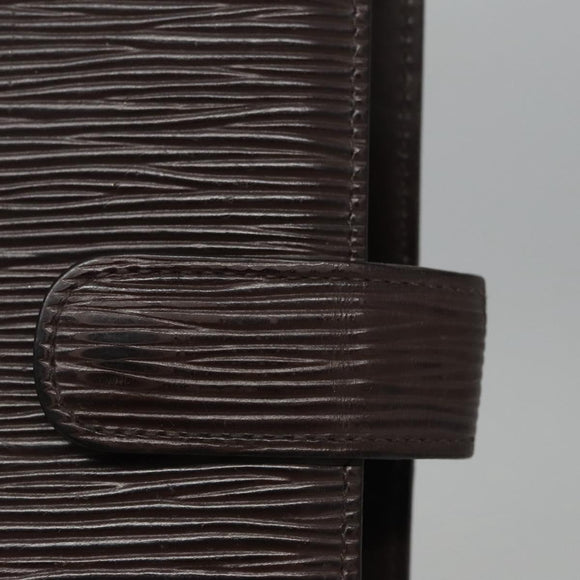 LOUIS VUITTON Epi Agenda MM Day Planner Cover Mocha R2004D LV Auth 113051