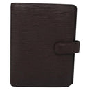 LOUIS VUITTON Epi Agenda MM Day Planner Cover Mocha R2004D LV Auth 113051-13