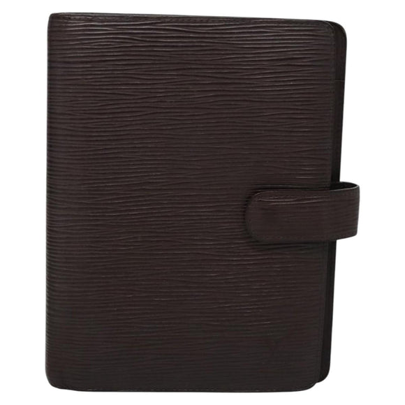 LOUIS VUITTON Epi Agenda MM Day Planner Cover Mocha R2004D LV Auth 113051