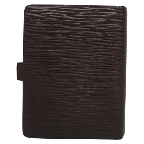 LOUIS VUITTON Epi Agenda MM Day Planner Cover Mocha R2004D LV Auth 113051