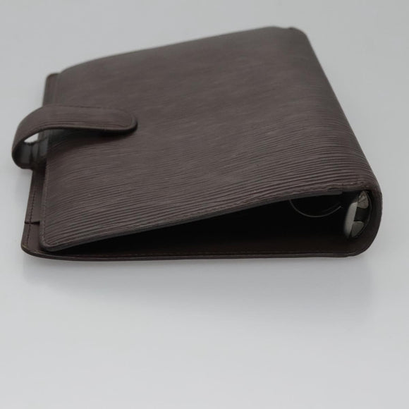 LOUIS VUITTON Epi Agenda MM Day Planner Cover Mocha R2004D LV Auth 113051