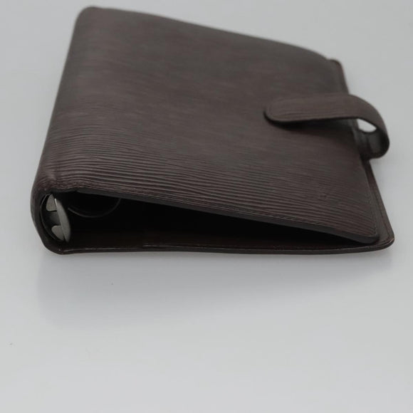 LOUIS VUITTON Epi Agenda MM Day Planner Cover Mocha R2004D LV Auth 113051