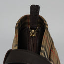 BURBERRY Nova Check Hand Bag Canvas Beige Auth 113053-10