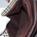 BURBERRY Nova Check Hand Bag Canvas Beige Auth 113053-20