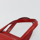 CELINE Hand Bag Patent leather Red Gold Auth 113064-9