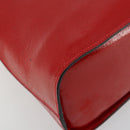 CELINE Hand Bag Patent leather Red Gold Auth 113064-16