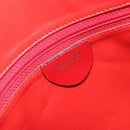CELINE Hand Bag Patent leather Red Gold Auth 113064-21