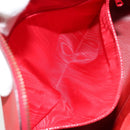 CELINE Hand Bag Patent leather Red Gold Auth 113064-25