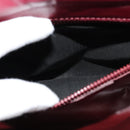 CELINE Shoulder Bag Leather Wine Red Gold Auth 113068-11