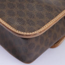 CELINE Macadam Canvas Shoulder Bag PVC Leather Brown Gold Auth 113071-14