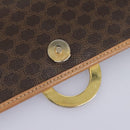 CELINE Macadam Canvas Shoulder Bag PVC Leather Brown Gold Auth 113071-17