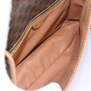 CELINE Macadam Canvas Shoulder Bag PVC Leather Brown Gold Auth 113071-19