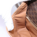 CELINE Macadam Canvas Shoulder Bag PVC Leather Brown Gold Auth 113071-21