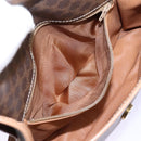 CELINE Macadam Canvas Shoulder Bag PVC Leather Brown Gold Auth 113071-23